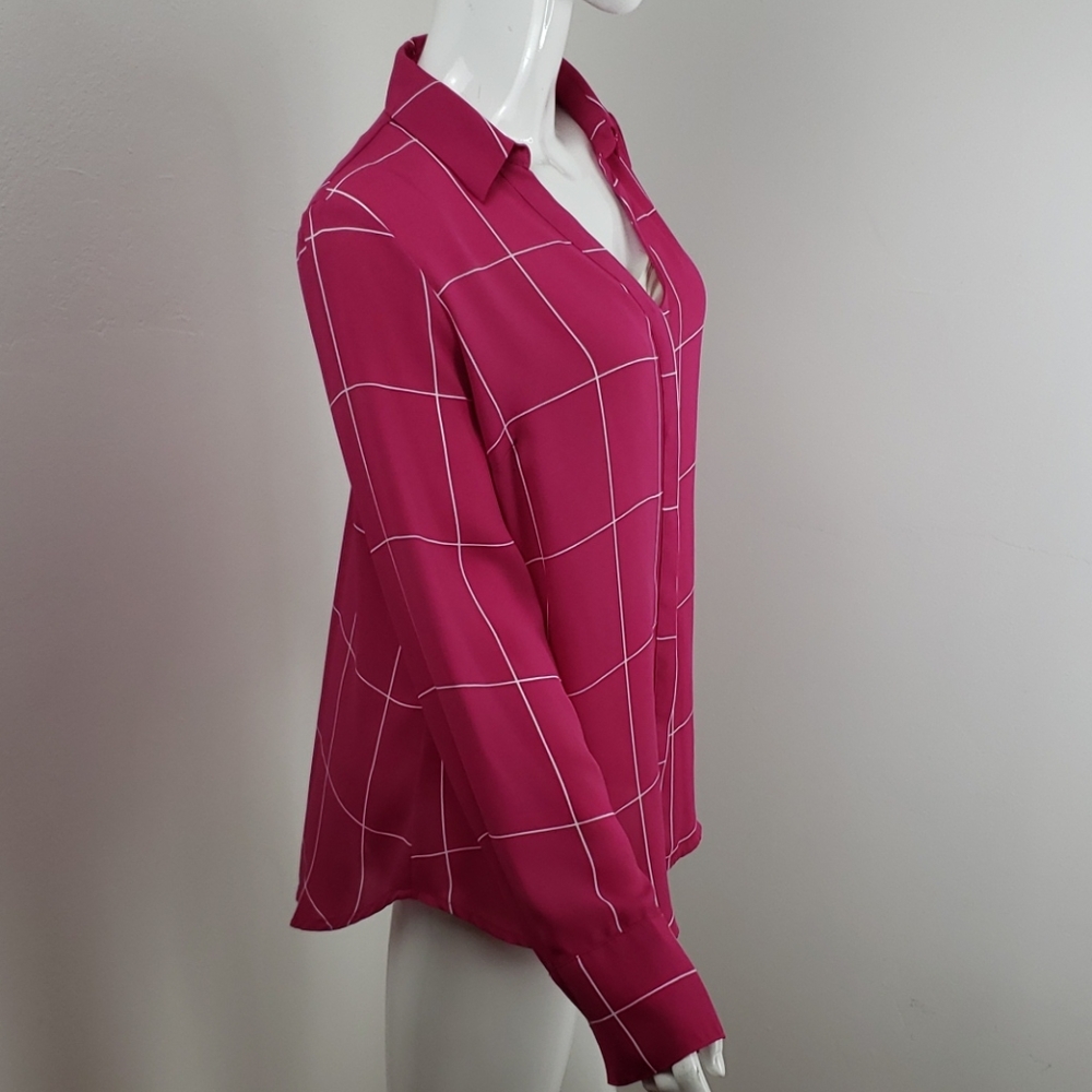 Worthington Pink Plaid Blouse - Picture 5 of 10